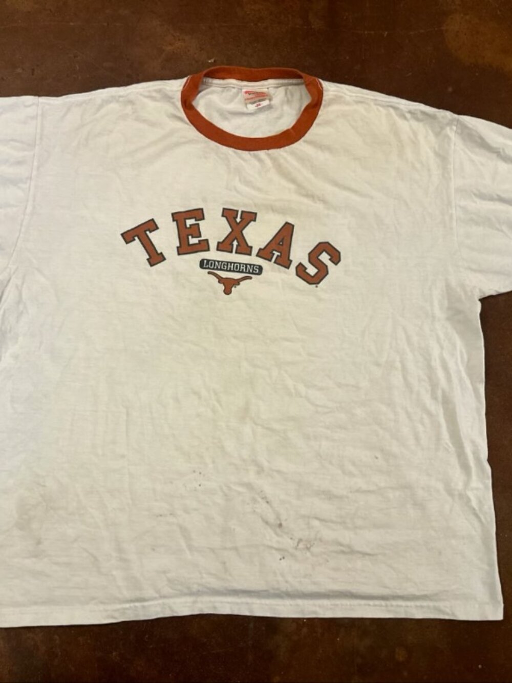 Vintage Texas Longhorns Ringer T-Shirt 2XL Viatran Heavyweight